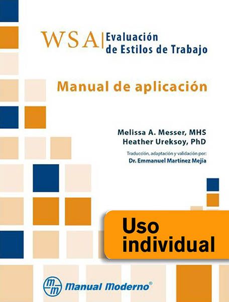 Tarjeta Uso Individual / WSA. Evaluación de estilos de trabajo