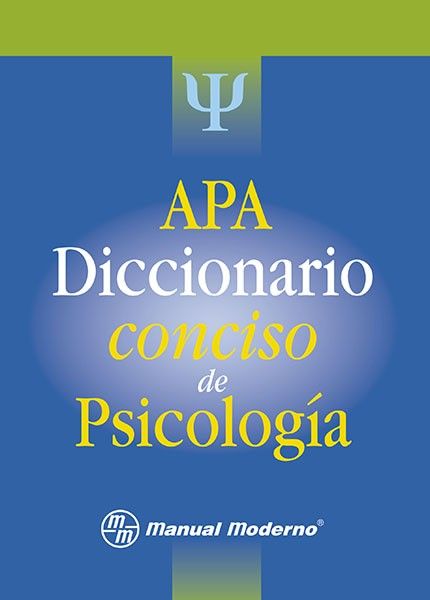 APA. Diccionario Conciso de psicología