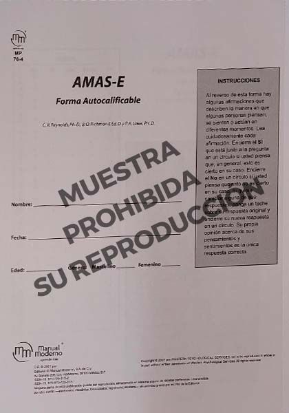 Formas Autocalificables AMAS-E P 5